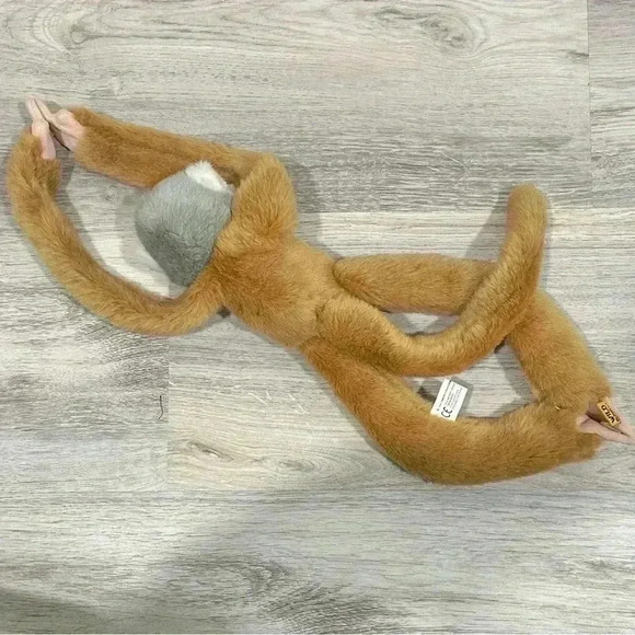 Vintage 1999 Wild Republic Plush Squirrel Monkey Hanging Hook Loop Hands Feet - Picture 5 of 7